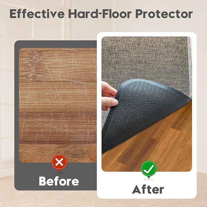 Wansimoo Office Chair Mat for Hardwood and Tile Floor, 40"x55" Floor Mat, Heavy Duty Computer Gaming Chair Mat, Anti-Slip, Non- Curve, Desk Chair Mat,Floor Protector for Home Office(Coffee)