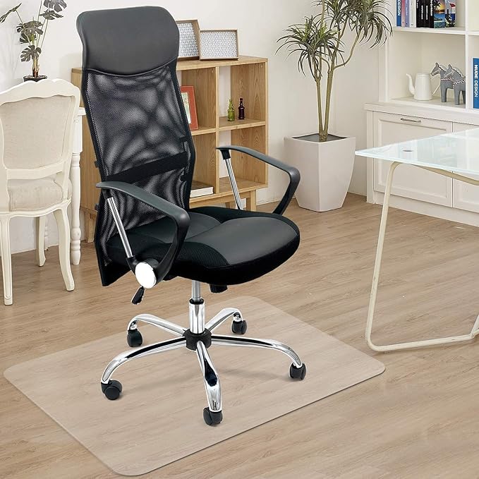 Azadx Office Chair Mat for Hardwood Floor 30 x 48'', Small Chair Mats Clear Easy Glide on Hard Floors, Rolling Chair Mat Plastic Mat Under Desk Chair, 2PCS