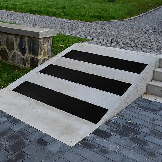 Anti Slip Tape Black 8Inch x 30FT Non Slip Ramp for Outdoor Non Skid Tape, Best Grip Non Slip Strips Tape High Traction Friction Abrasive Adhesive for Stairs Step