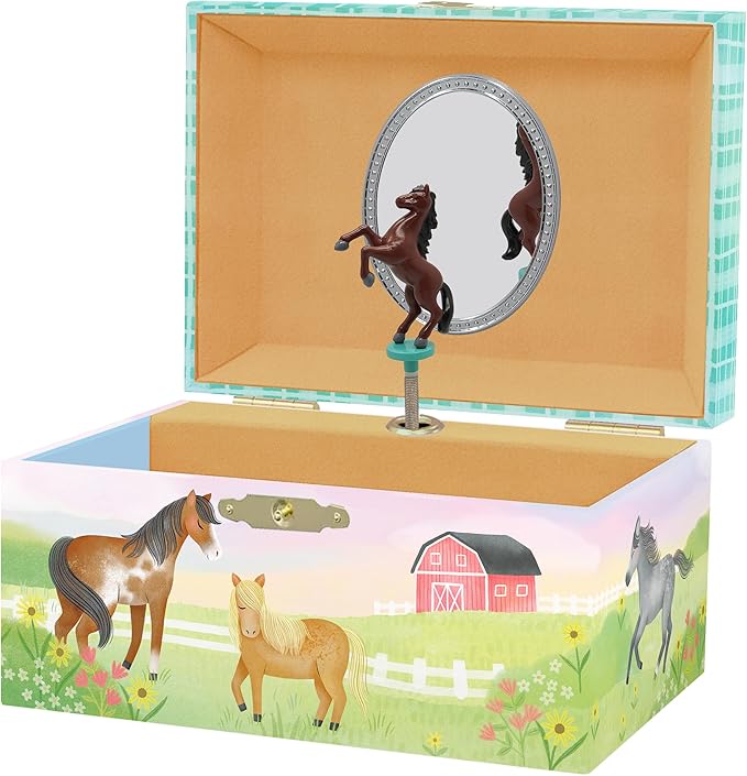 Giggle & Honey® Musical Horse Jewelry Box for Girls | Music Boxes for Little Girls | Toddler Jewelry Box for 4 Year Old Kids | Toys for Toddlers | Birthday Gifts for Kids 5, 6, 7, 8, 9 Years