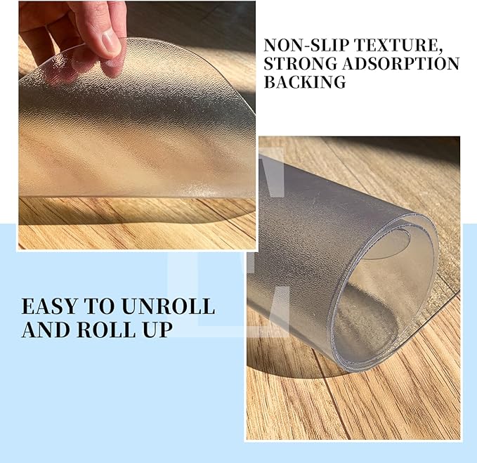 Tonaus Chair Mat for Hard Floor, Computer Chair Mats 45"×54" Transparent Clear PVC Floor Mats, Office Chair Mat Floor Protector for Office Home
