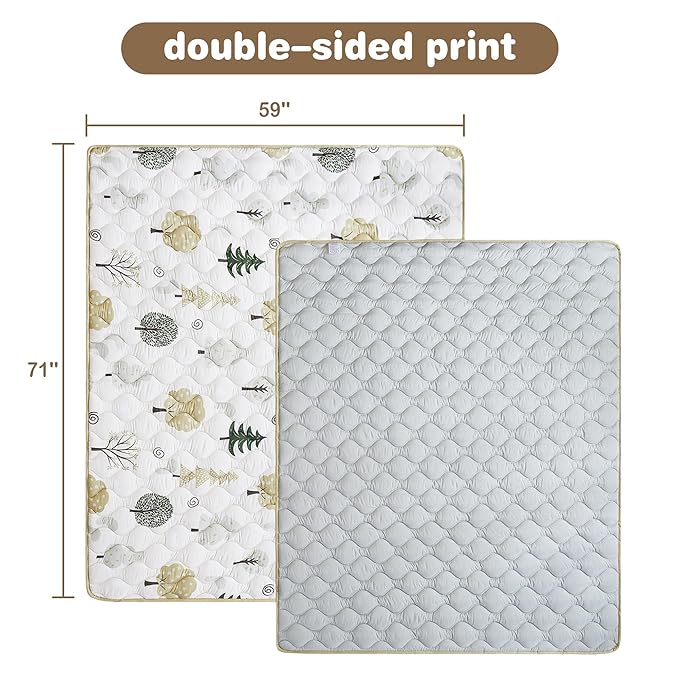 Baby Play Mat 71x59, Extra Large&Thick Baby Floor Play Mats, Foldable Padded Play Mat for Baby Crawling