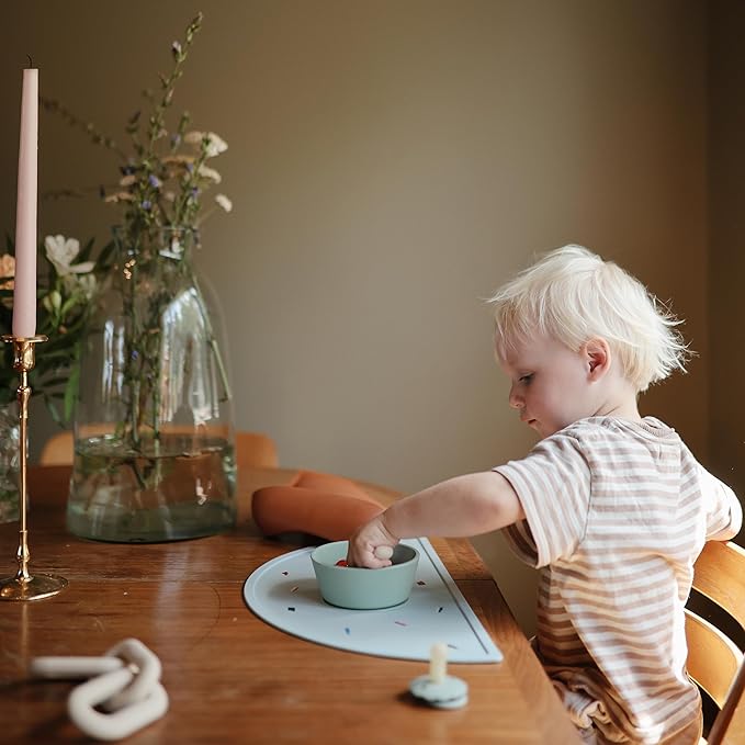 mushie Silicone Placemat for Kids | BPA-Free Non-Slip Design (Planets)