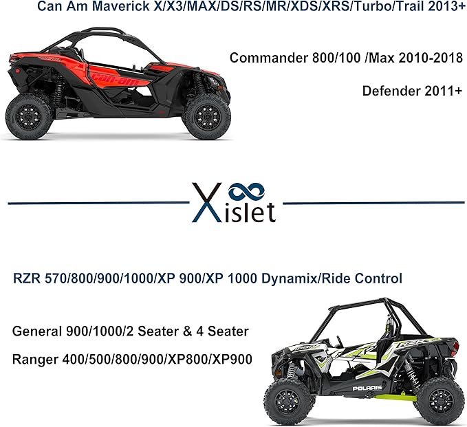 Xislet Polaris Ranger Seat Belt Bypass for Polaris RZR RS1 Ranger 570-1000 XP General Seat Belt Harness Override for Can Am Defender Commander 1000 Maverick X3 Bypass Connector Plug Clips