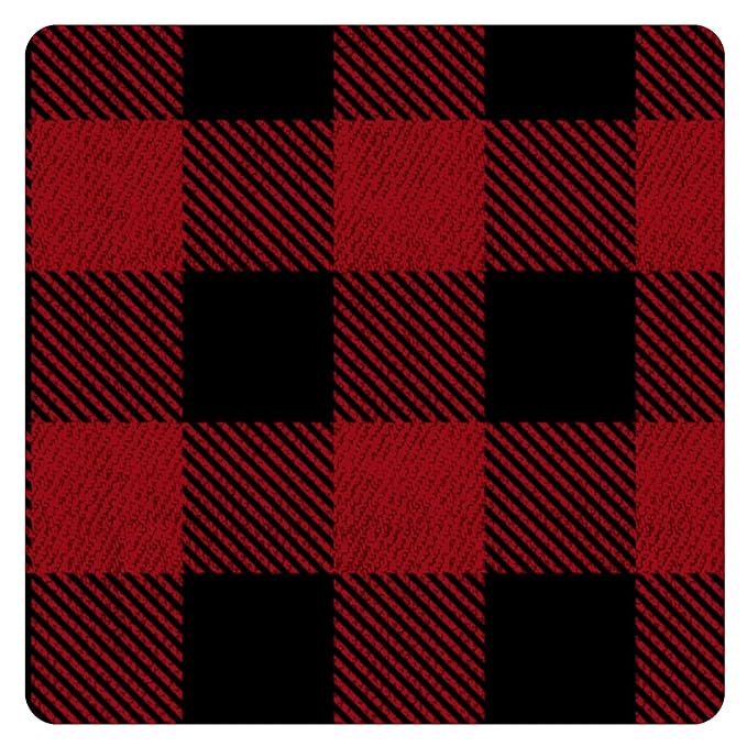 BapronBaby Red Buffalo Plaid Splash Mat - Waterproof Catch-All for Under High Chairs, Floors, Tables, Playtime or Arts & Crafts - Machine Washable - 45" x 45”