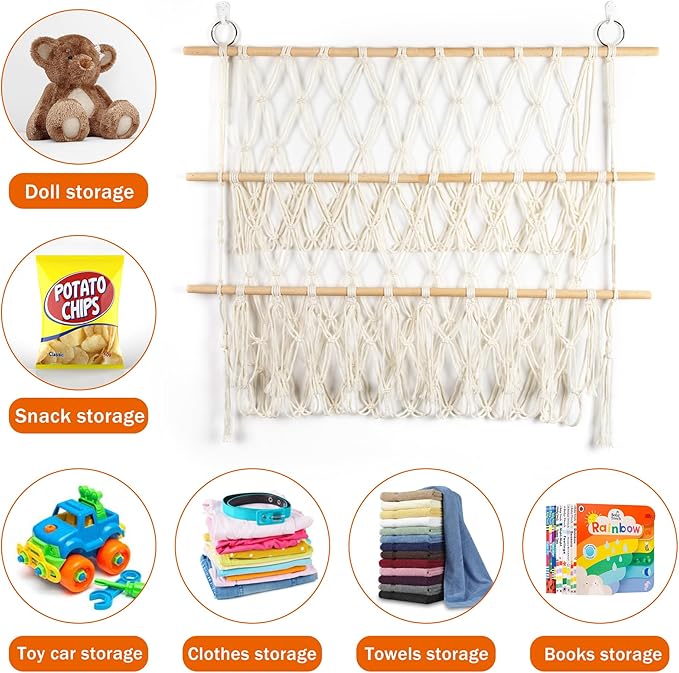 Over Door Stuffed Animal Storage-Stuffed Animal Storage And Toy Plush/Easy Installation With Breathable Hanging Pockets