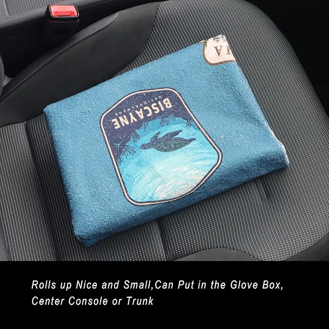 LoyaGour Car Seat Cover Protector Front Seats,for Gym Workout,Running,Swimming,Beach and Hiking,Waterproof Sweat Towel Bucket Seat Covers for Trucks SUV Jeep (National Parks, 1Pcs)
