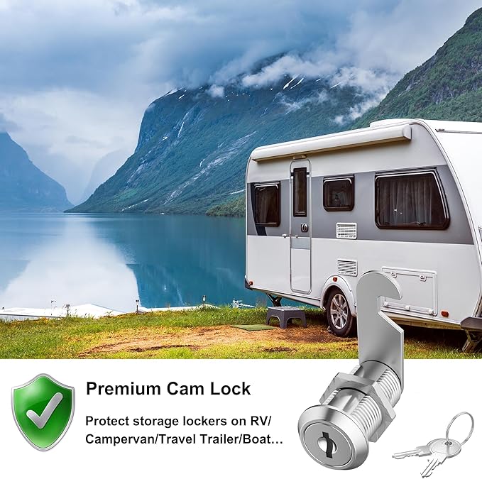 3 Pcs Cabinet Locks with Key, Mailbox Lock 1-1/8" Keyed Alike, Barrel Desk Locks for Drawers and File Cabinets Drawer Lock with Keys, Zinc Alloy