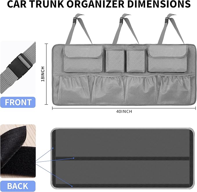 Car Trunk Organizer Storage (Dimgrey)