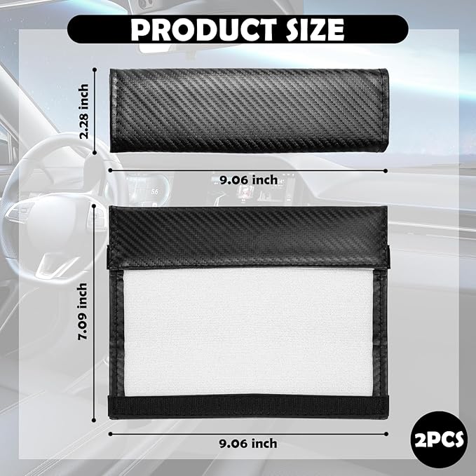 2PCS Carbon Fiber Seat Belt Cover Pad,Leather Seatbelt Covers for Reducing Shoulder & Neck Fatigue,Summer Essential Car Seat Strap Pads Car Accessories Interior for Most Vehicles (Carbon Fiber)