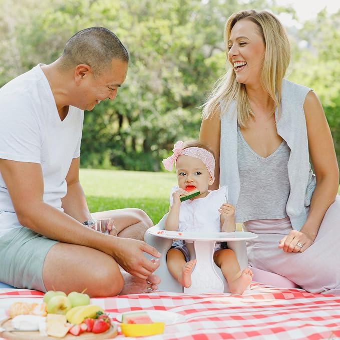 Bumbo Seat Tray Attachment, Baby Infant Child Toddler Floor Seat Eating Tray Activity Play Top Accessory for Boys and Girls 3 to 12 Months Old, White