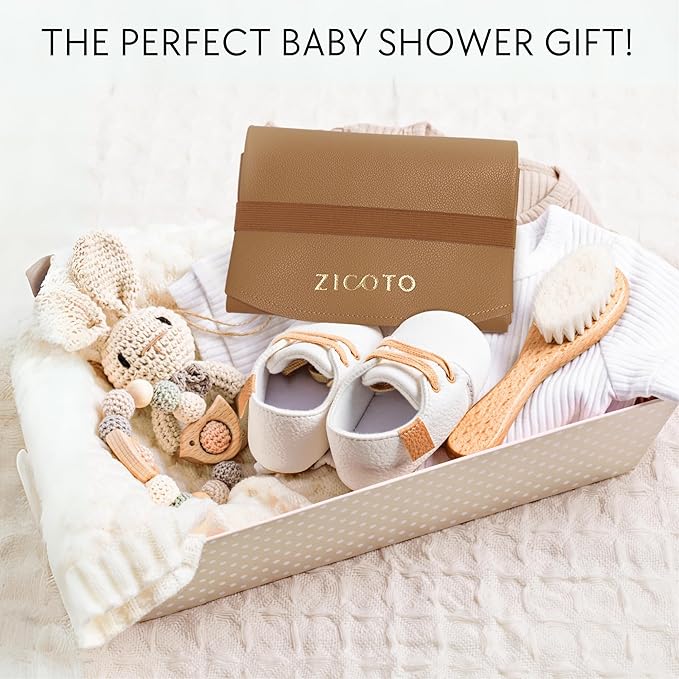 Beautiful Baby Diaper Changing Mat Made of Vegan Leather - Soft and Easy to Wipe Changing Pad for Travel or at Home Use - Lightweight and Foldable Mat that Perfectly Fits Into Any Diaper Bag