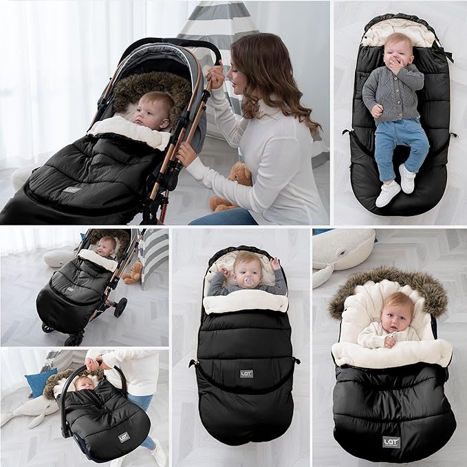 LAT Baby Warm Bunting Bag Universal,Extended and Removable,Stroller Sleeping Bag Cold Weather,Waterproof Toddler Footmuff
