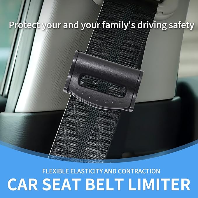 4 - Pack Seat Belt Adjuster Clips, Adjustable Anti - Slip Car Safety Positioners, Universal Fit for Vehicle Seatbelts, Comfort & Safety Accessory for Adults