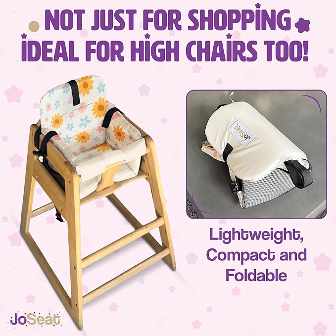 Shopping Cart Seat Cover for Baby, High Chair & Grocery Seat Protector, Padded Chair Covers for Restaurant Seats, Unisex Machine Washable Grocery Cart Liner & Swing Insert – Floral