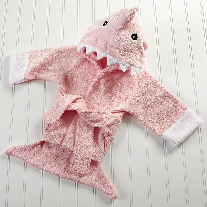 Baby Aspen Baby Shark Hooded Towel/Newborn Spa Bath Robe, Baby Beach Towel | Baby Bath Towel