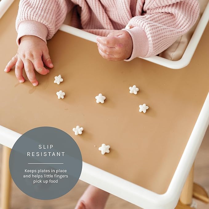 Yeah Baby Goods Placemats Compatible with IKEA Antilop High Chair (Golden Doe) - Slip-Resistant & Food-Grade Silicone High Chair Mat for High Chair Tray - Easy Clean High Chair Accessory