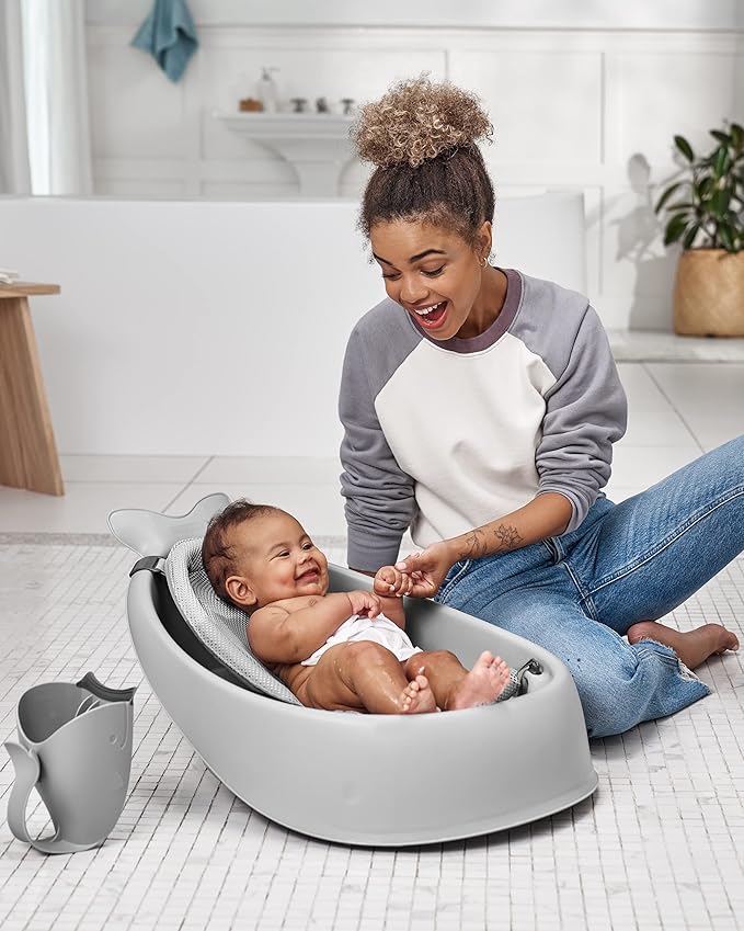 Skip Hop Baby Bath Rinse Cup MOBY Tear-free Waterfall Rinser Grey Age 0+