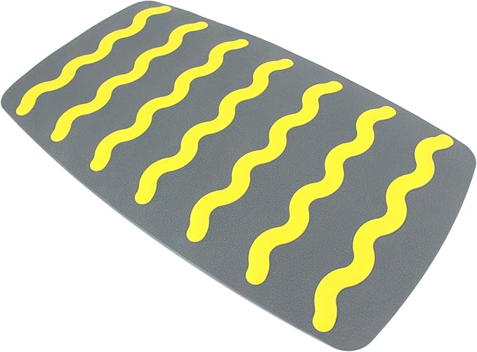 SafeLand Patented Non-Slip Bath, Shower, Tub Mat, TPR Material, Eco-Friendly, Non-PVC, Color Combo, Machine Washable, Durable, with Powerful Gripping Suction Cups, Wave-254 (17"x30")