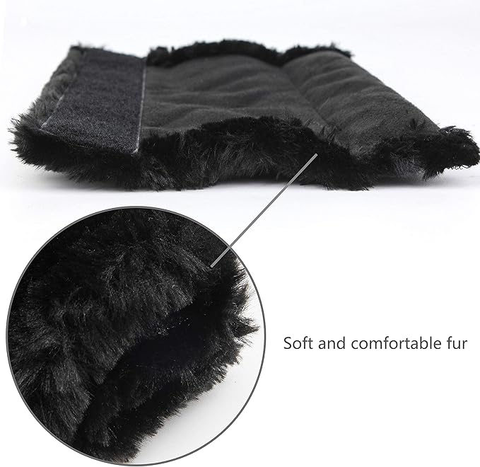 MOONET 2 Packs Car Seatbelt Covers Shoulder Pad for More Comfortable Driving, Universal Seat Belt Cover for Handbag Camera Backpack Straps, Soft Faux Sheepskin Wool Seat Belt Cushion (Black)