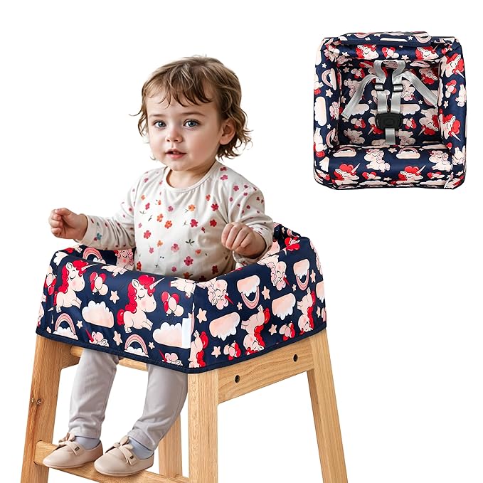 High Chair Cover for Baby Restaurant: Sprouterie Baby High Chair Covers for Restaurant Highchair with Safety Harness Stain and Slip Resistant Waterproof Portable for Outdoor Indoor Eating (undefined)