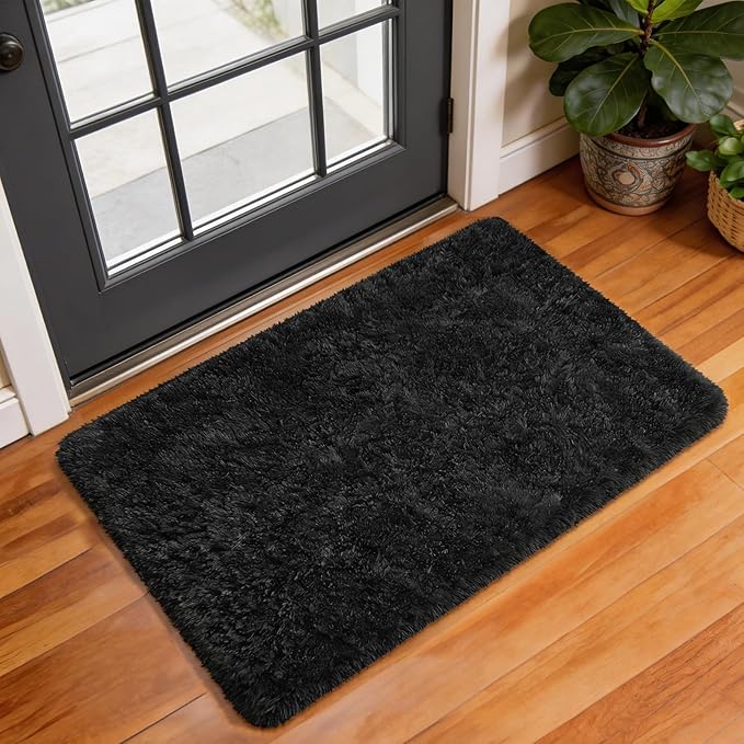 Ophanie Area Rugs for Bedroom Living Room,Color 3- Black,Size 2' x 3',Shape Rectangular