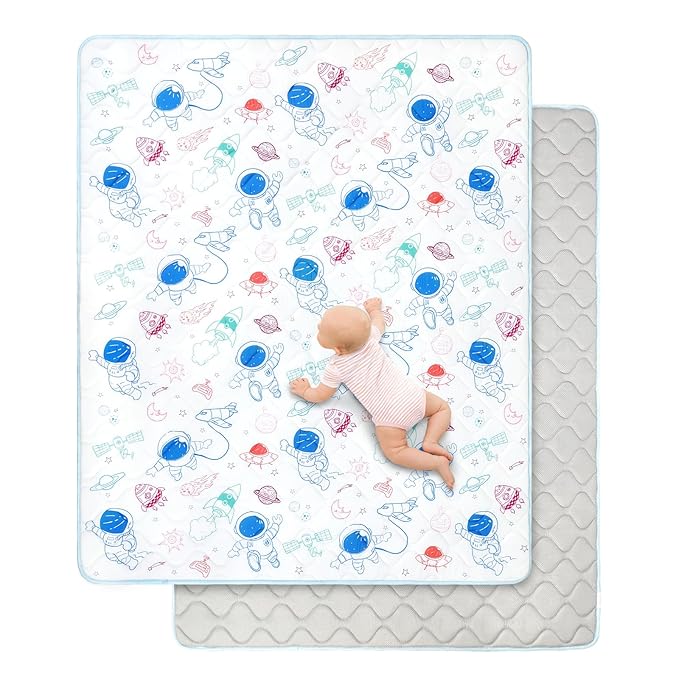 Baby Play Mat, Toodler Floor Mat 59 x 71 inch, Extra Thick Foam Non-Slip Washable,Crawling Cushion for Tummy Playing