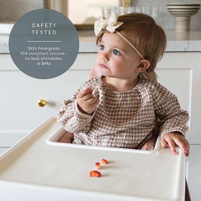 Yeah Baby Goods Placemats Compatible with The IKEA Antilop Highchair (Coconut Cream) - Food-Grade Silicone Highchair Tray Mat – Easy to Clean, High Chair Accessory