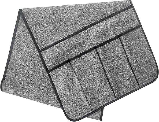 Couch Sofa Armrest Organiser Arm Chair Caddy Bedside Storage Pocket with 8 Pockets TV Remote Holder Bed Storage Pocket Bag for Cellphone Tablet Notepad Book Magazines DVD Glasses