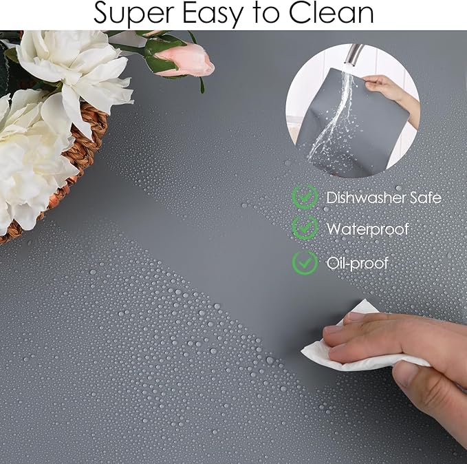 Extra Large Silicone Mat for Kitchen Counter 39.4" x 23.6" Silicone Table Mat for Resin Workbench Mat Heat Resistant Mat Coffee Bar Mats 2MM Thick,Dark Gray