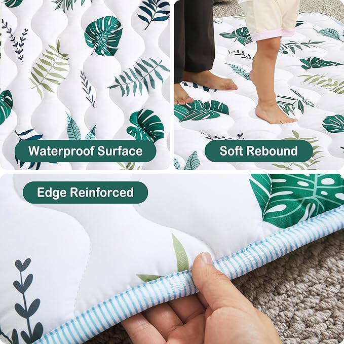Baby Play Mat 50x50, Extra Large&Thick Baby Floor Play Mats, Foldable Padded Play Mat for Baby Crawling