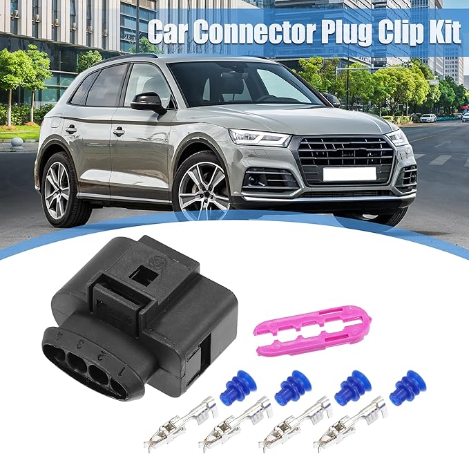 uxcell 6 Set 4 Pin No.1J0973724 Ignition Coil Coilpack Connector Adapter Plug Clip Kit Replacement for VW for Audi for Seat for Skoda