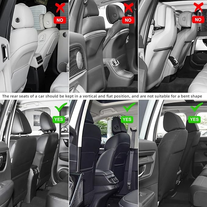TAIKOO Seat Back Protector,Preventing the Impact of Children Stepping on the Seat Backrest,Beautiful appearance and easy to clean,black (Cream White -2 pcs)