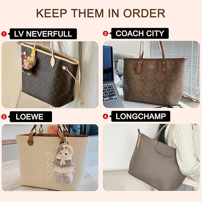 Doxo Purse Organizer Insert for Handbags Compatible with Speedy Neverfull PM City 30,Artois PM Tote bag(Medium,Black)