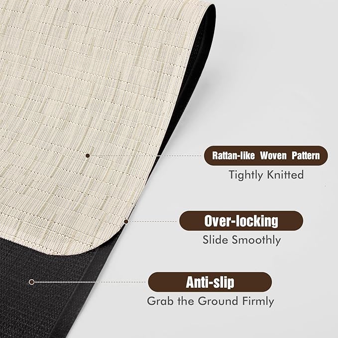 Blvornl Office Chair Mat for Hardwood Floor and Low Pile Carpet, 45" x 53" Desk Chair Protector, PVC Rug for Office Home, Light Brown