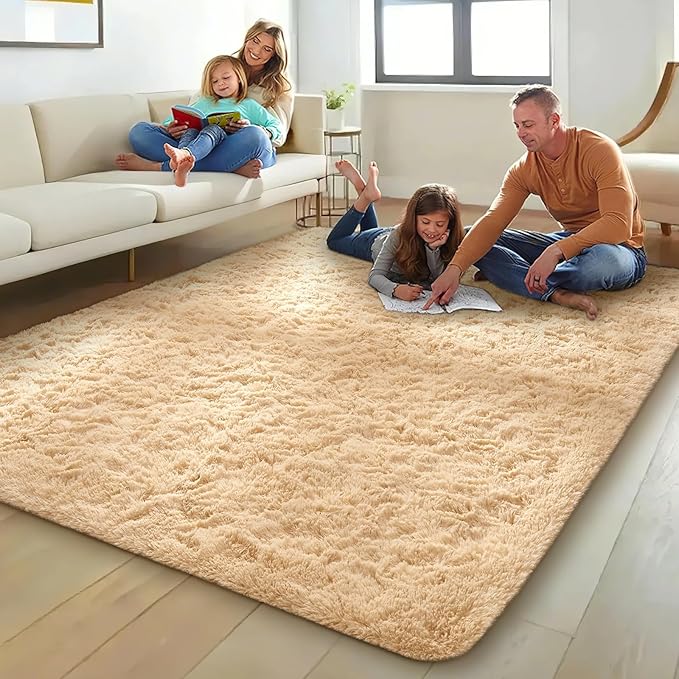 Ophanie Area Rugs for Bedroom Living Room,Color Beige,Size 5' x 8',Shape Rectangular