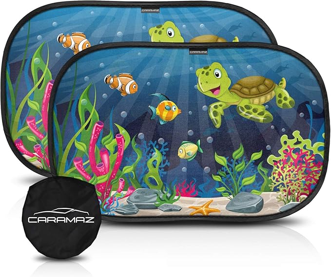 CARAMAZ Car Window Shade for Baby with Certified UV-Protection 2 Pack - 20"x12"