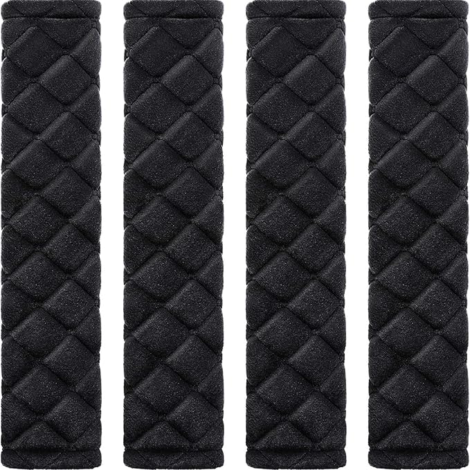 Tatuo 4 Pack Seat Belt Cover Extra Long Seat Belt Pads for Car Soft Comfort Shoulder Strap Covers Harness Pads Helps Protect Your Neck and Shoulder(15.8 Inch,Black)