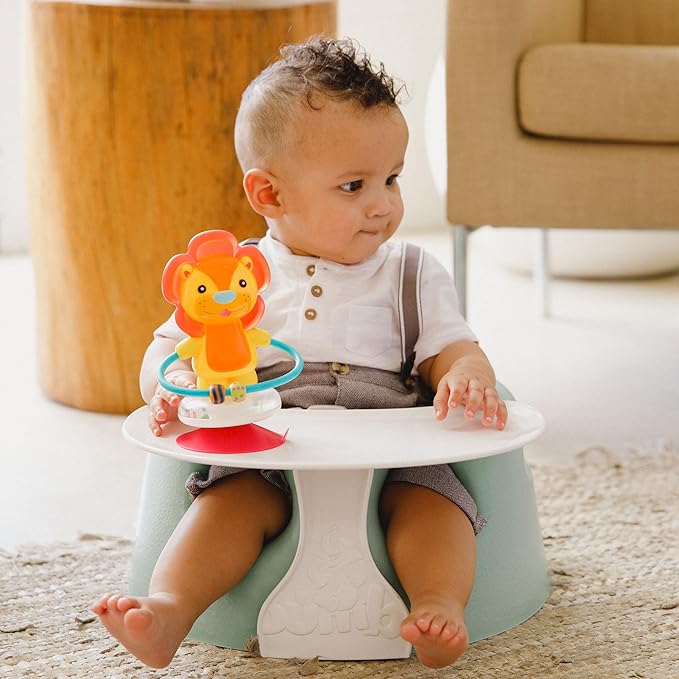 Bumbo Seat Tray Attachment, Baby Infant Child Toddler Floor Seat Eating Tray Activity Play Top Accessory for Boys and Girls 3 to 12 Months Old, White