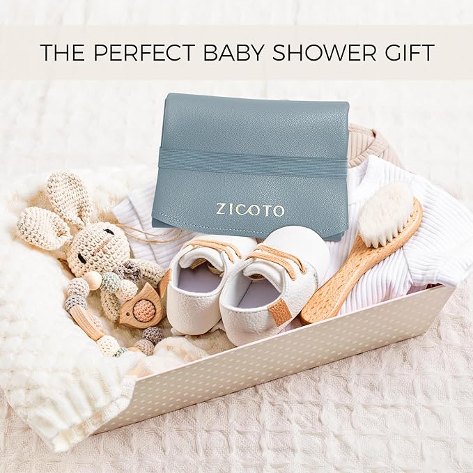 Beautiful Portable Baby Changing Pad - Wipeable and Easy to Clean Diaper Changing Mat - The Perfect Waterproof Vegan Leather Pad for Traveling