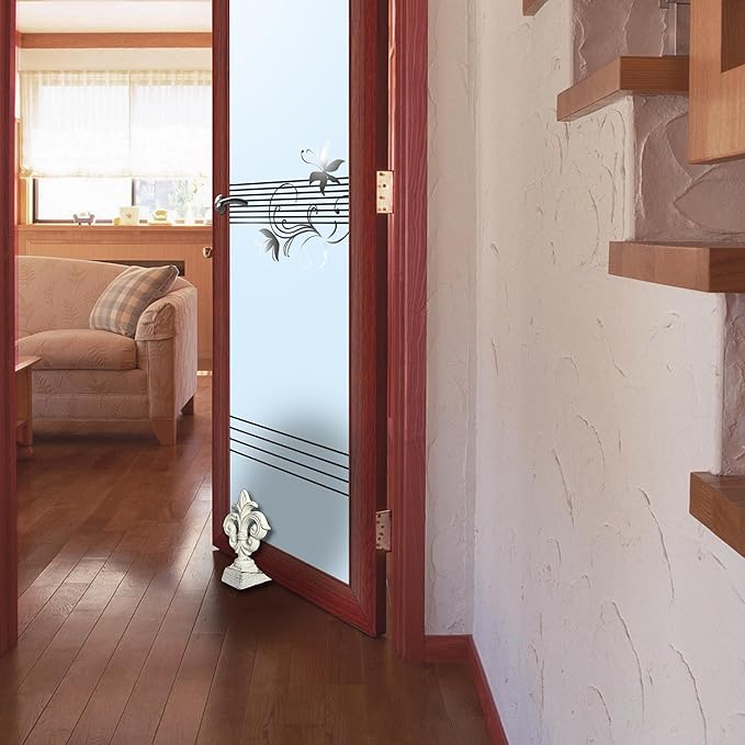 Door Stoppers for Bottom of Door Cast Iron Decorative Door Stop Wedge Metal Doorstops (Retro White)