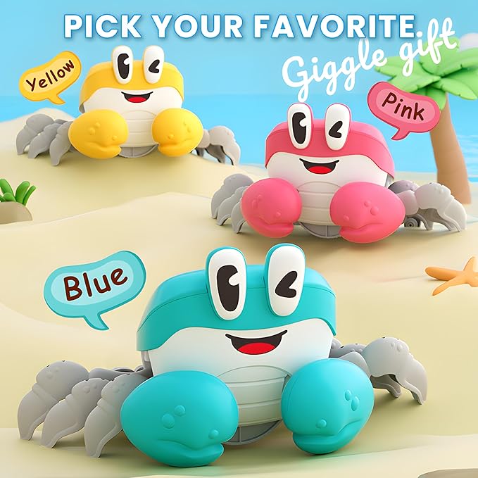 BEKILOLE Tummy Time Toys Baby Toys 6-12 Months | Musical Toddler Boys Girls Birthday Gift for Age 0+ Months | Battery NOT Included - Pink