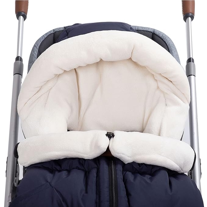 Universal Stroller Footmuff with Adjustable Zips, Soft Hood, Waterproof Warm Baby Stroller Bunting Bag