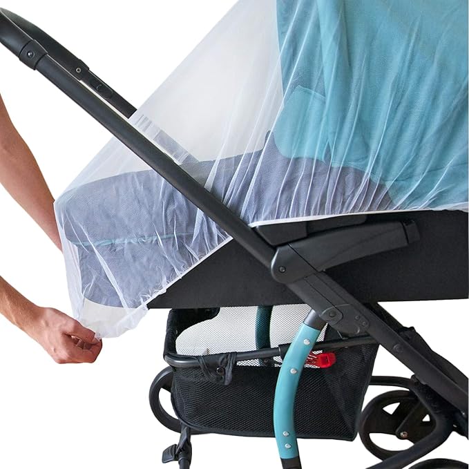 Universal Backpackers Baby Mosquito Net for Stroller, Car Seat & Bassinet – Premium Infant Bug Netting for Jogger, Carrier & Pack N Play – Toddler Canopy & Gift Packaging White