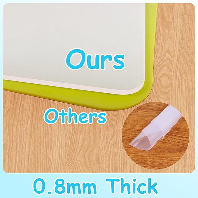 PABUSIOR Clear Silicone Crafts Mats: Translucent Non-slip Silicone Jewelry Sheet 11.8×15.7In - Heat Resistant Countertop Liner for Epoxy Resin Glitter Slime DIY Nail Art (4 Pack)