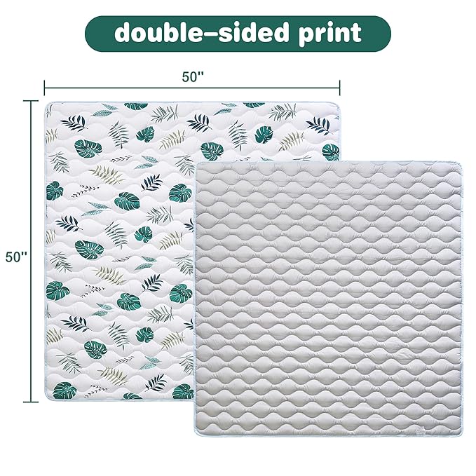 Baby Play Mat 50x50, Extra Large&Thick Baby Floor Play Mats, Foldable Padded Play Mat for Baby Crawling
