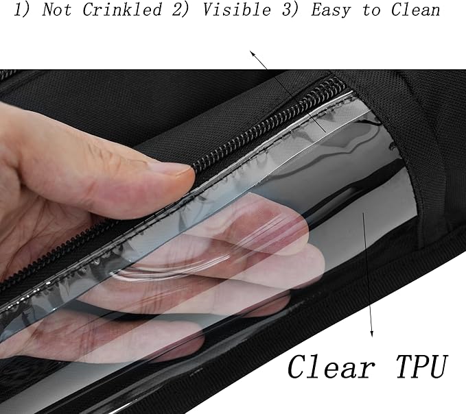 Clear Playmat Tube Case Compatible with TCG/MTG Mat, Gaming Playmat Tube Storage Bag with Dice Holder for 2 PCS W14” X L24” Playmats, Card Game Play Mat Container Bag with Adjustable Shoulder Strap