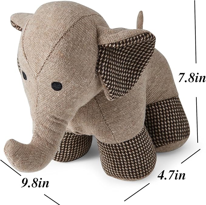 Cute Decorative Door Stopper for Bottom of Door and Inside Door Decorative.Soft and Weighted Door Stop to Keep Door Open for Home and Office(Elephant)