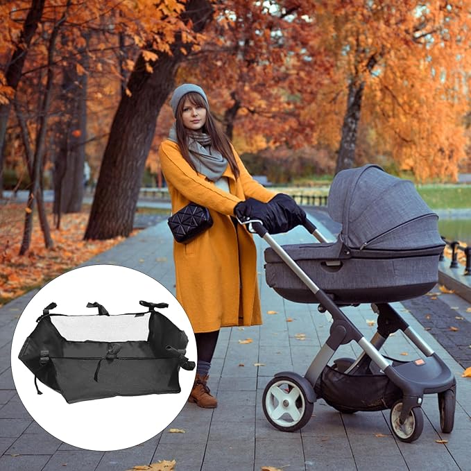Universal Stroller Basket Replacement Baby Stroller Basket Oxford Cloth Waterproof Sturdy Shopping Storage Bag for Pushchair Nappy Storage Pouch for Travel Outdoor