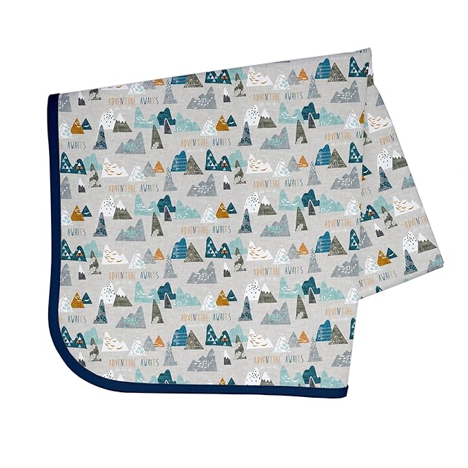 BapronBaby Adventure Awaits Splash Mat - Waterproof Catch-All for Under High Chairs, Floors, Tables, Playtime or Arts & Crafts - Machine Washable - 45" x 45”